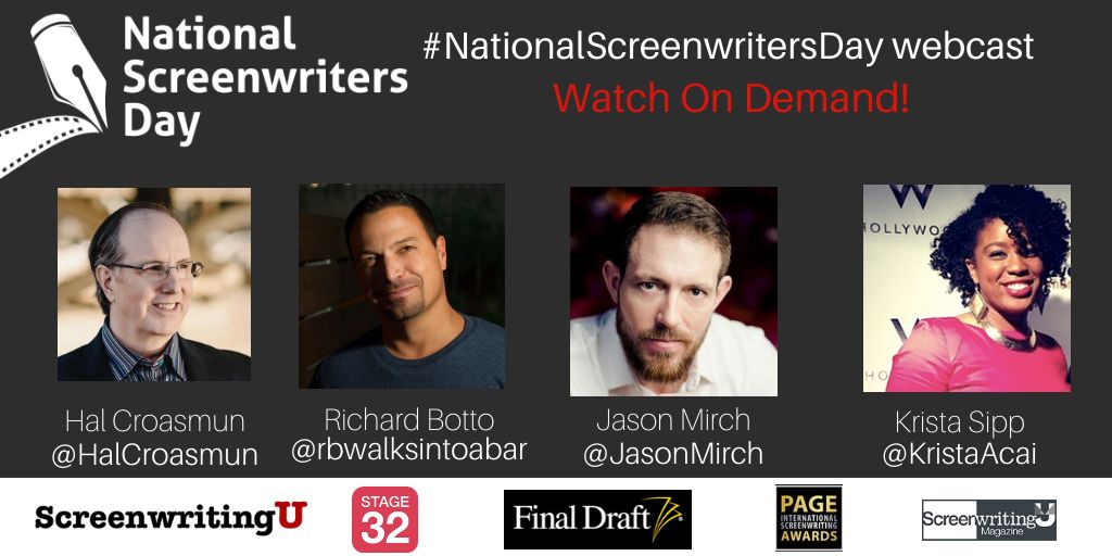 National Screenwriters Day Webcast - Now on Demand