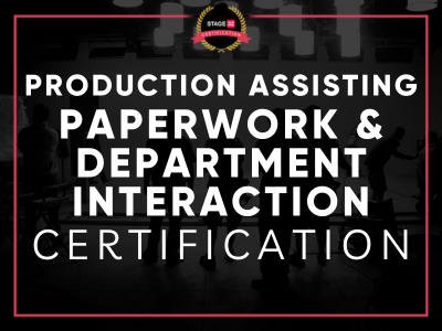 Production Assisting: Paperwork & Department Interaction