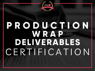 Production Wrap Deliverables